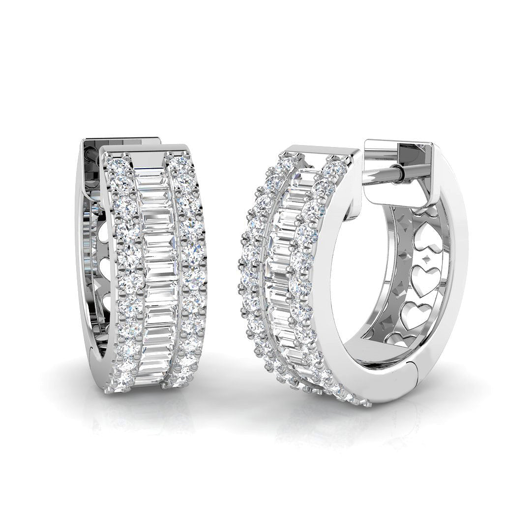 18ct White Gold 0.64ct G SI2 Diamond Earrings