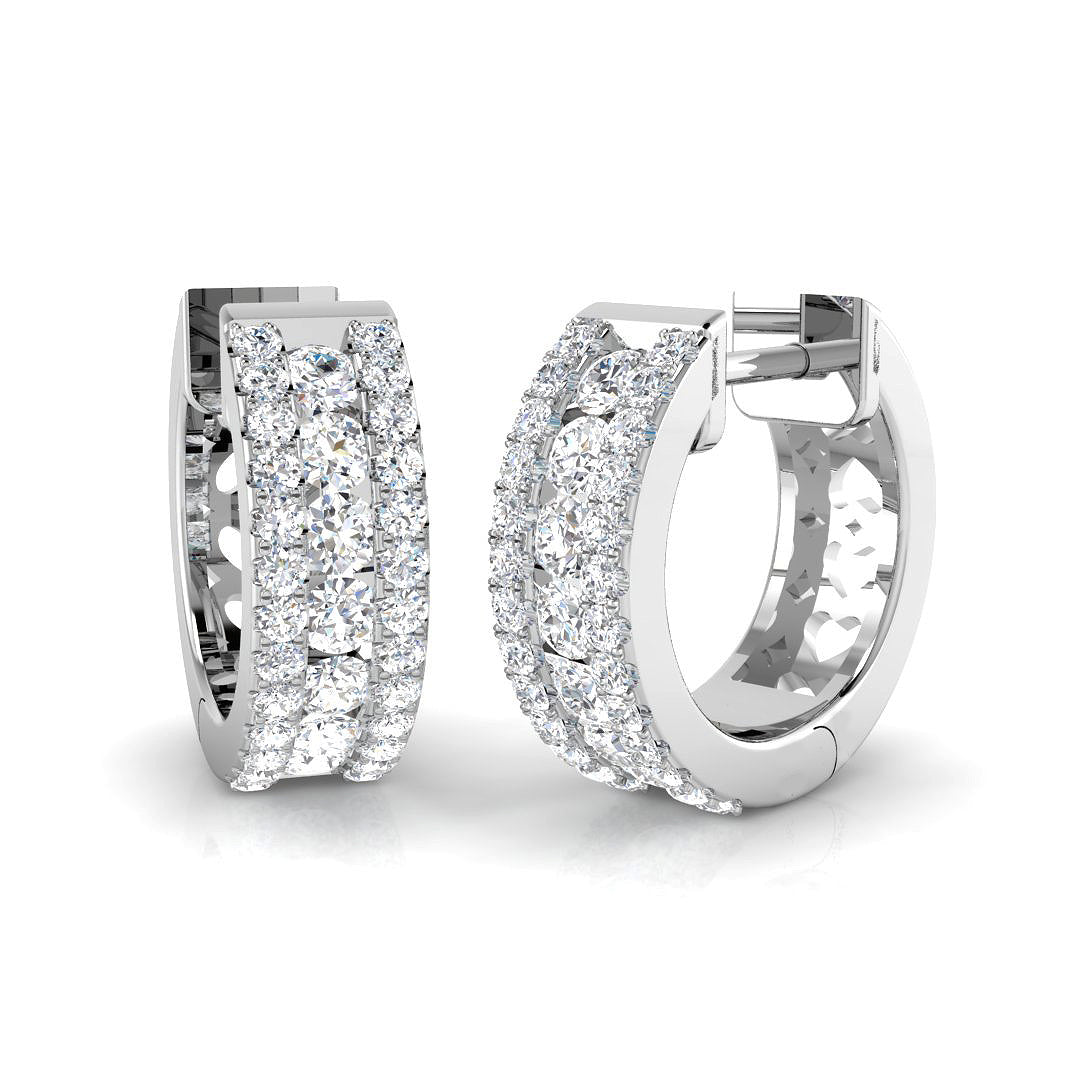 18ct White Gold 0.69ct G SI2 Diamond Earrings