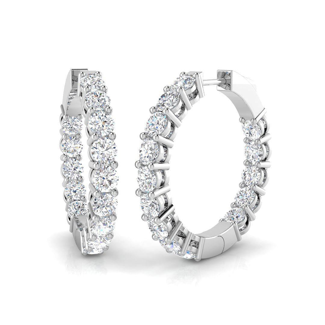 18ct White Gold 5.53ct G SI1 Diamond Earrings