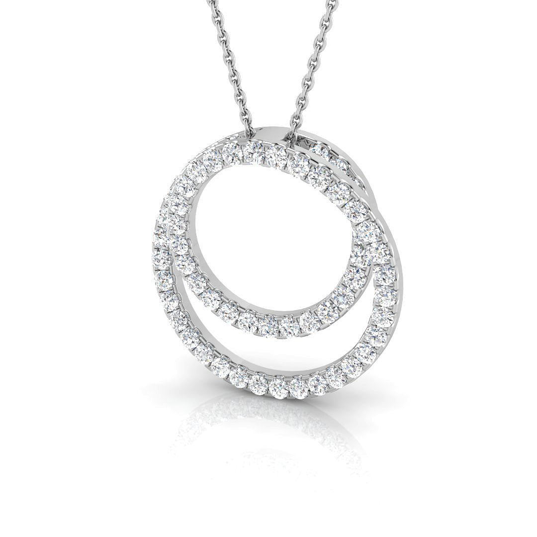 9ct White Gold 0.77ct Laboratory Grown CVD Pendant