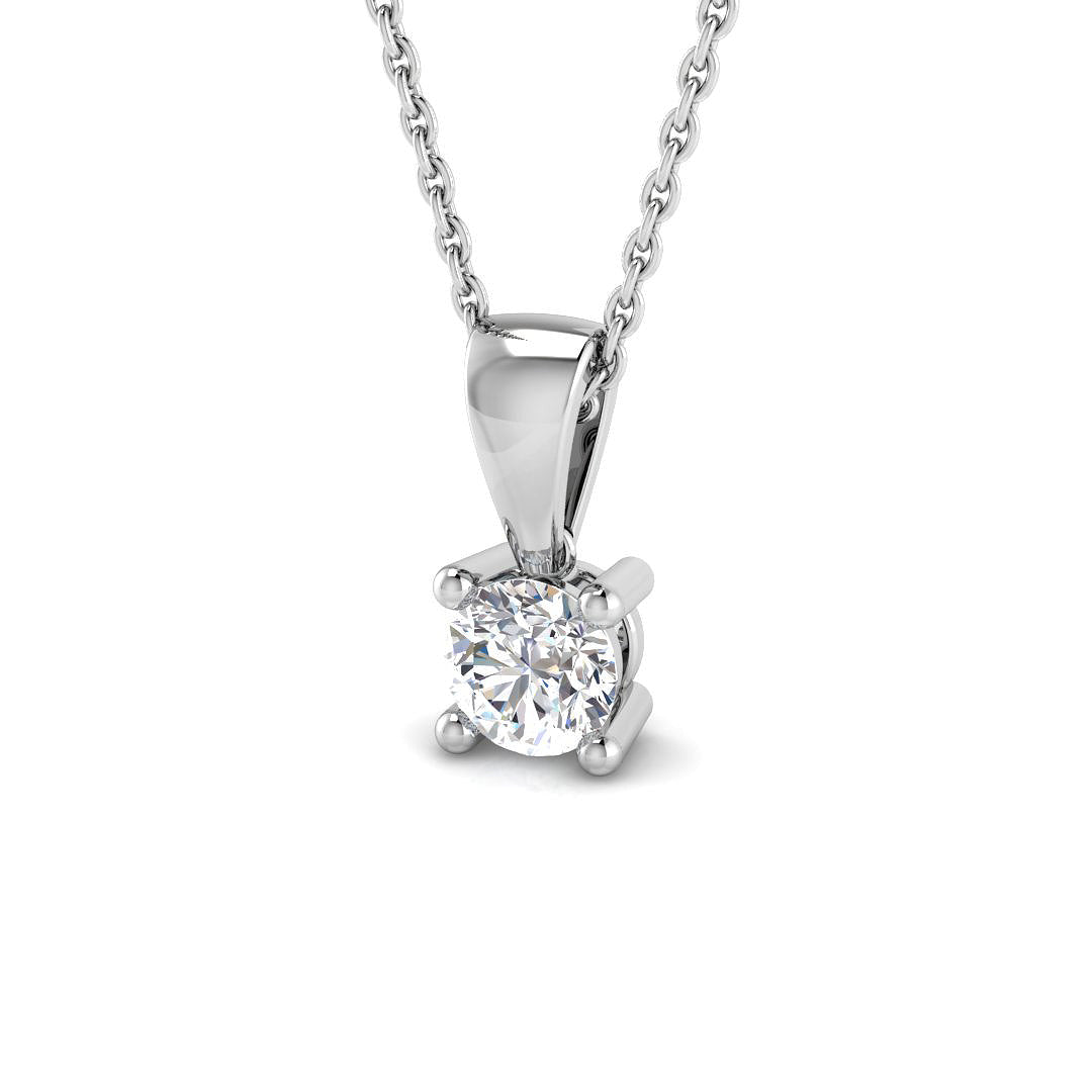 18ct White Gold 0.41ct G SI2 Diamond Pendant