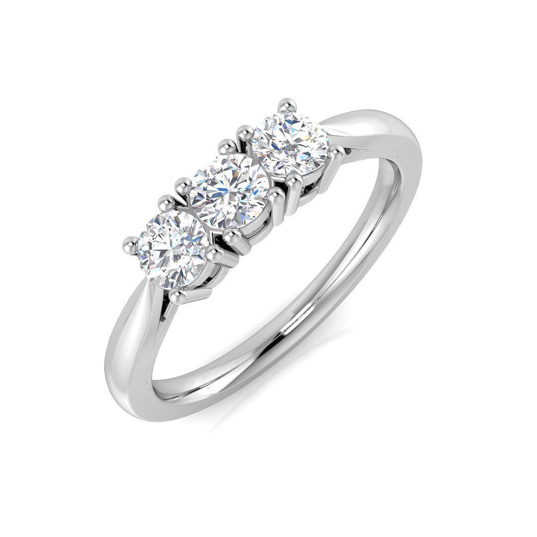 9ct White Gold 0.57ct Laboratory Grown CVD Ring