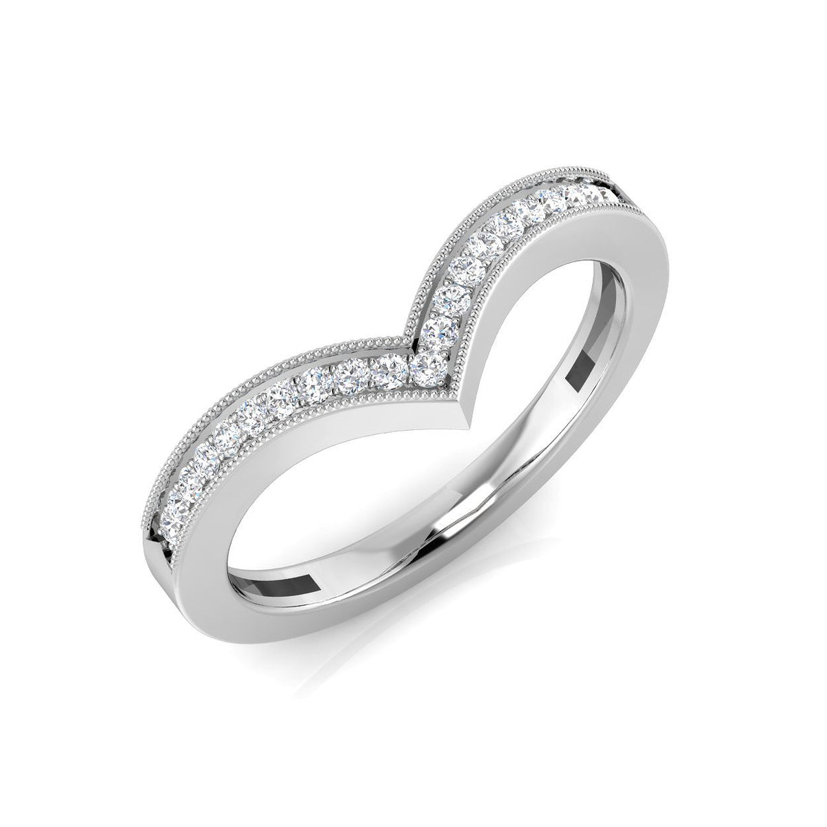 9ct White Gold 0.10ct Laboratory Grown CVD Ring