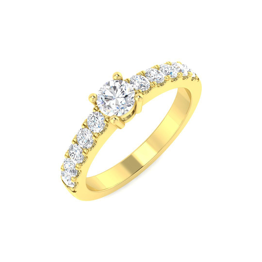 18ct Yellow Gold 0.55ct G SI2 Diamond Ring