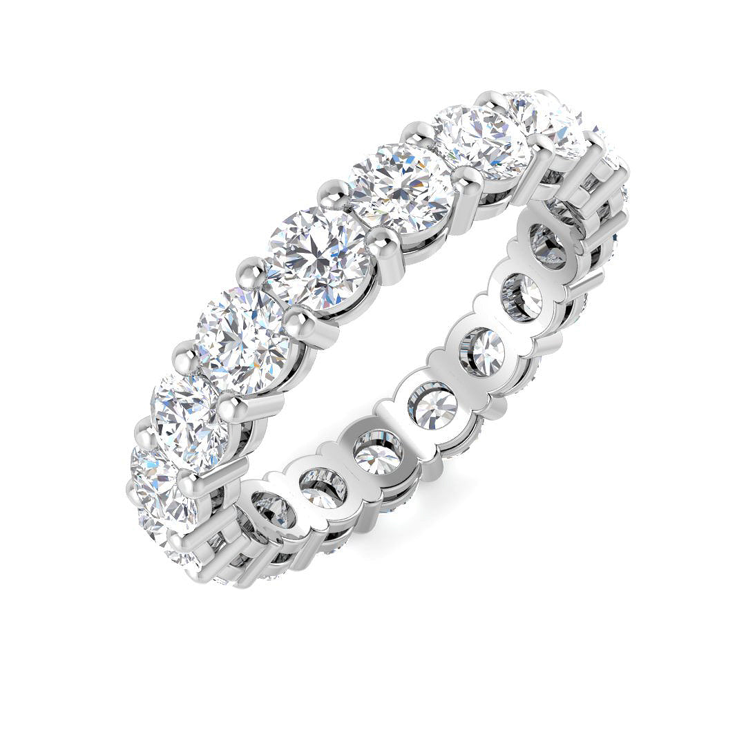 9ct White Gold 3.83ct Laboratory Grown CVD Ring