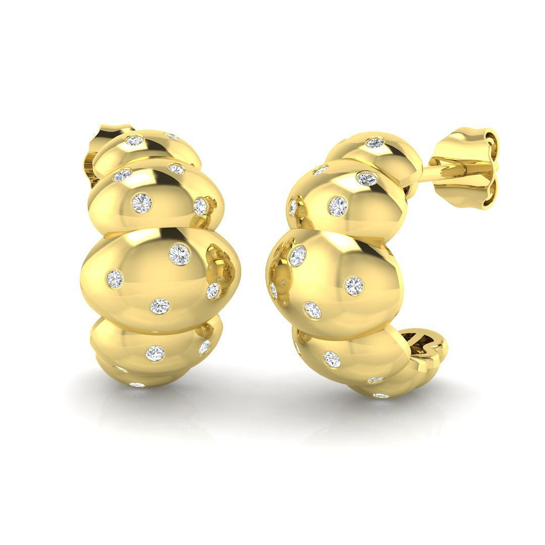 18ct Yellow Gold 0.25ct G SI2 Diamond Earrings