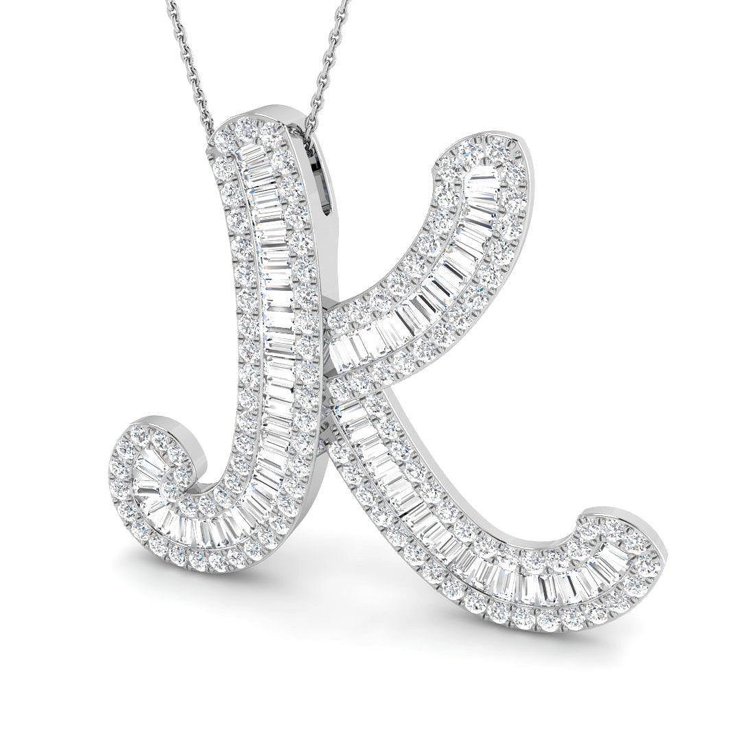 9ct White Gold 3.92ct G SI2 Diamond Pendant