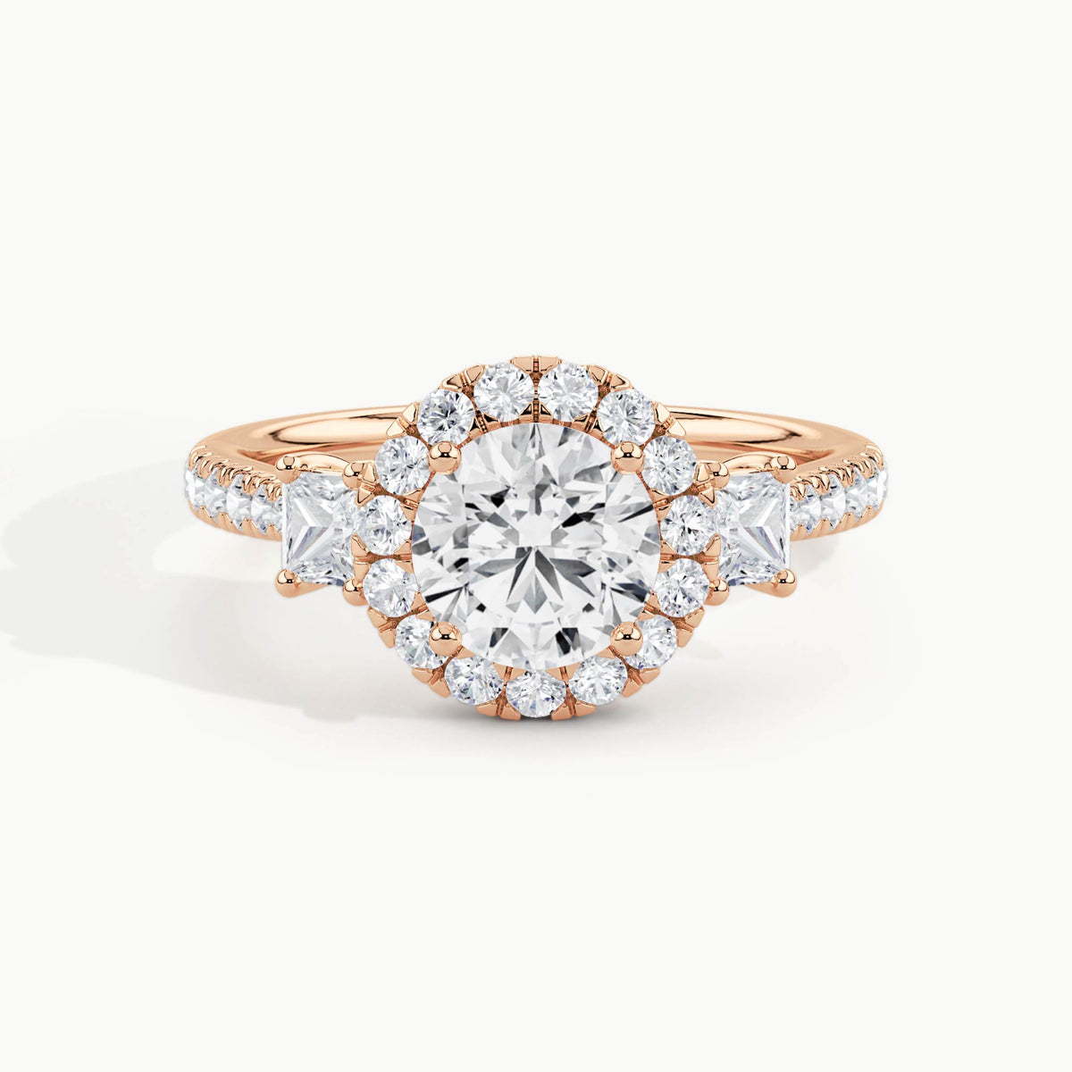 Rose Gold, Round, down view