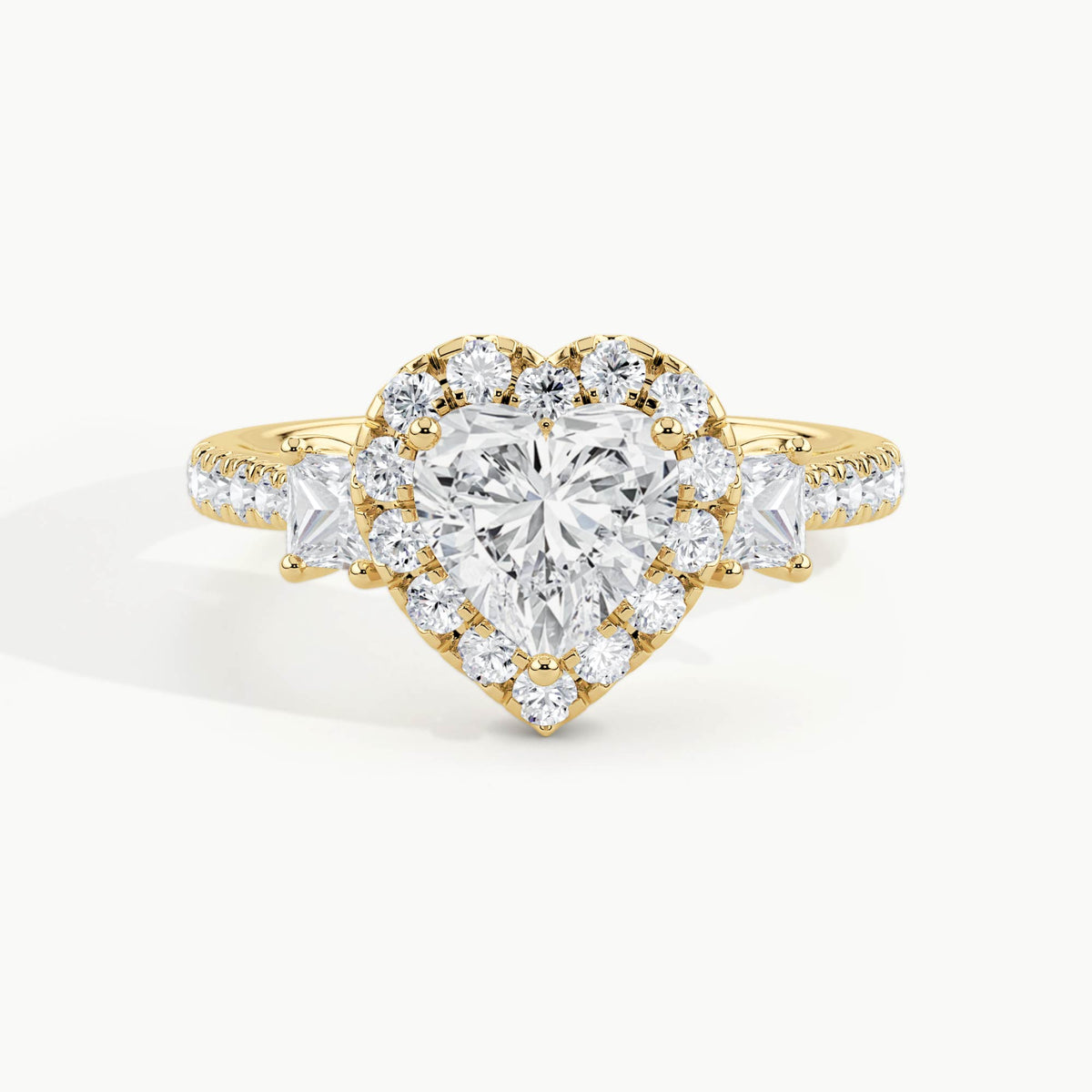 Yellow Gold, Heart, down view