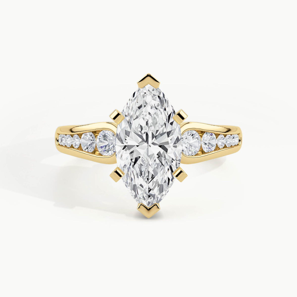 Yellow Gold, Marquise, down view