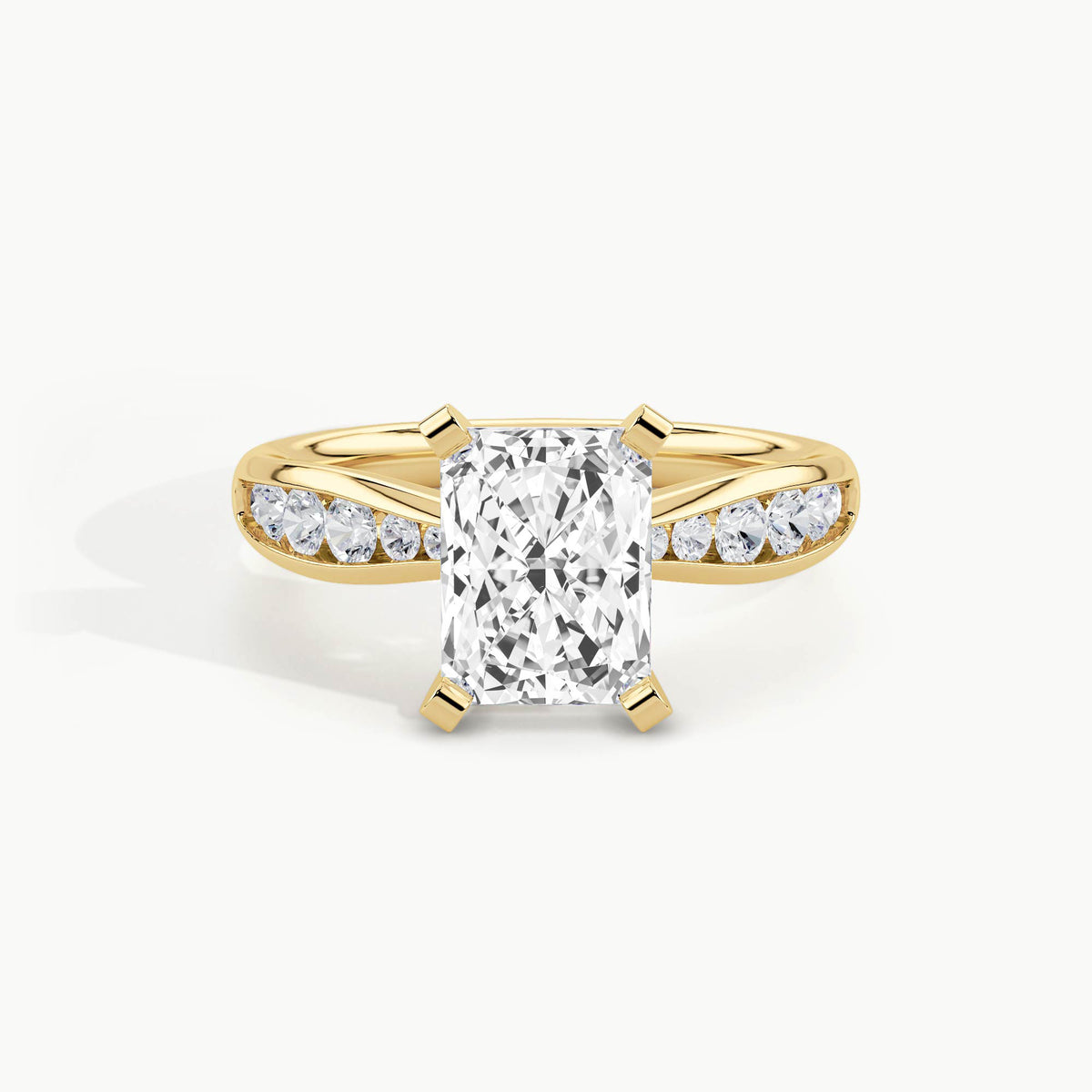 Yellow Gold, Radiant, down view