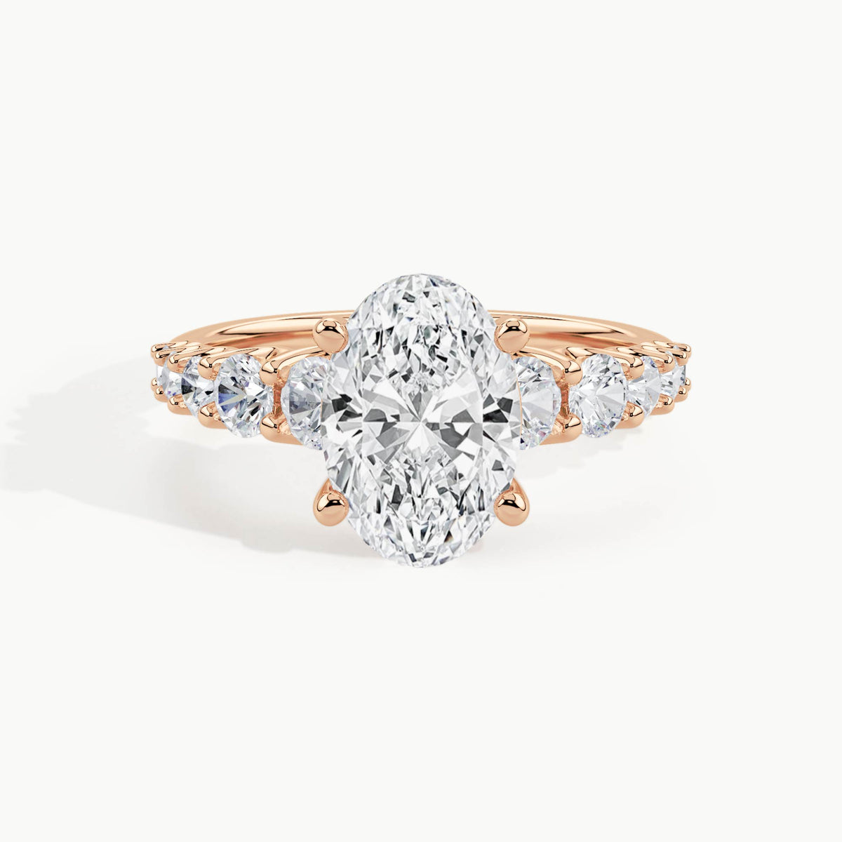 Rose Gold, Oval, down view
