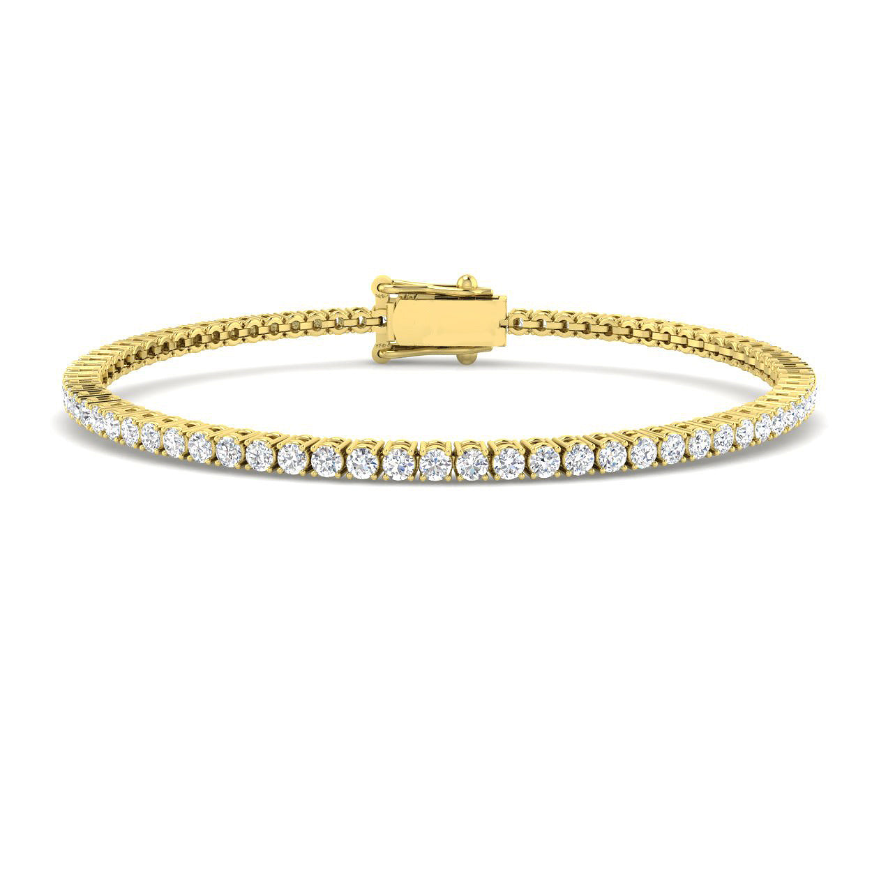 18ct Yellow Gold 2.11ct Laboratory Grown CVD Bracelet