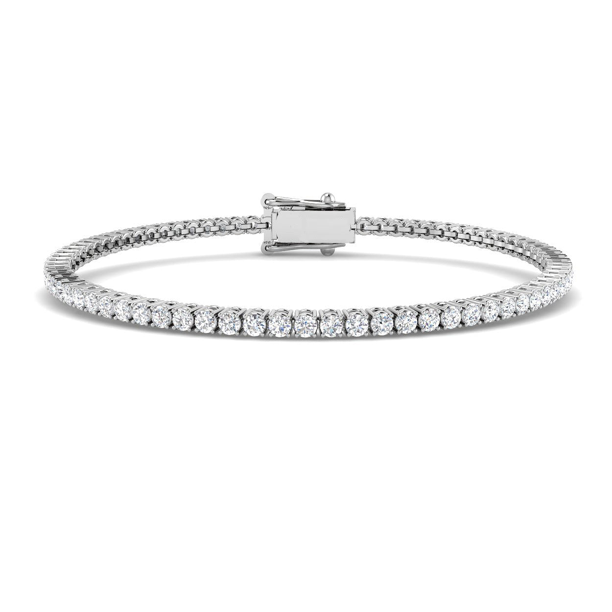 18ct White Gold 2.11ct Laboratory Grown CVD Bracelet