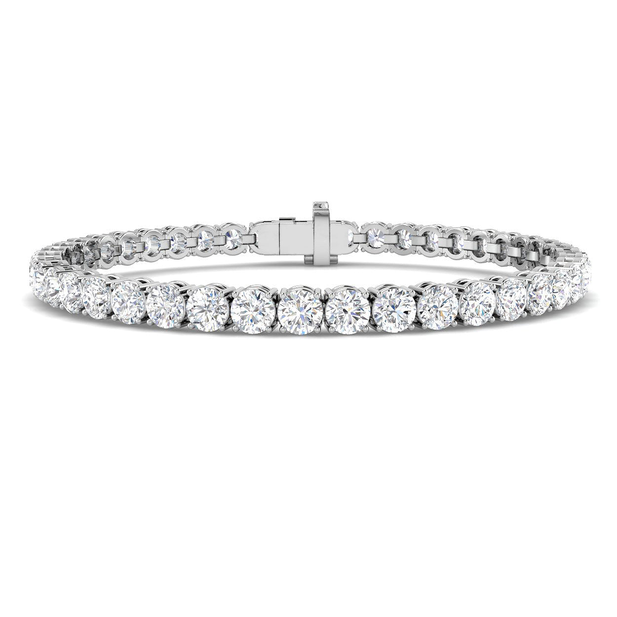9ct White Gold 8.71ct Laboratory Grown CVD Bangle