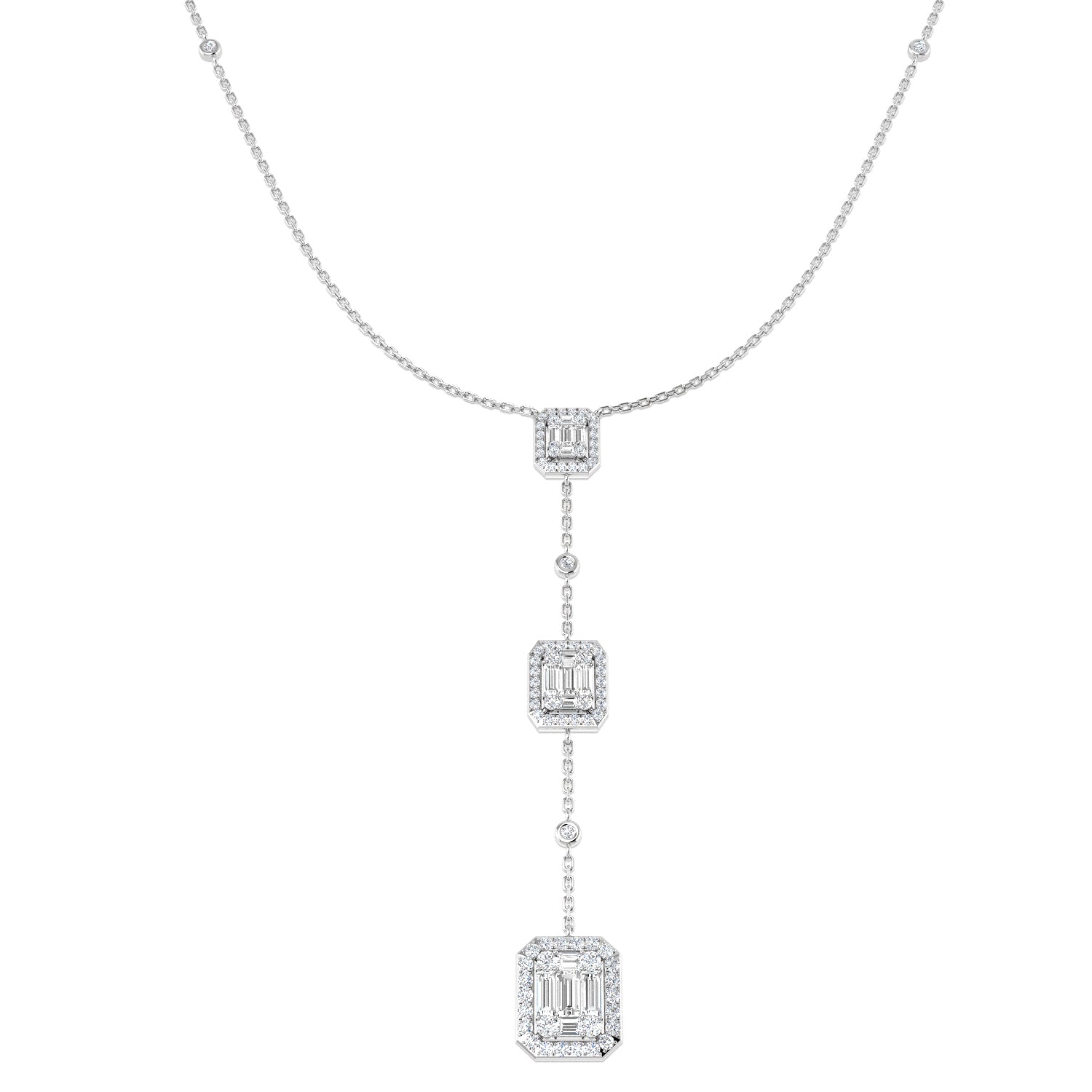 18ct White Gold 1.17ct G SI2 Diamond Necklace