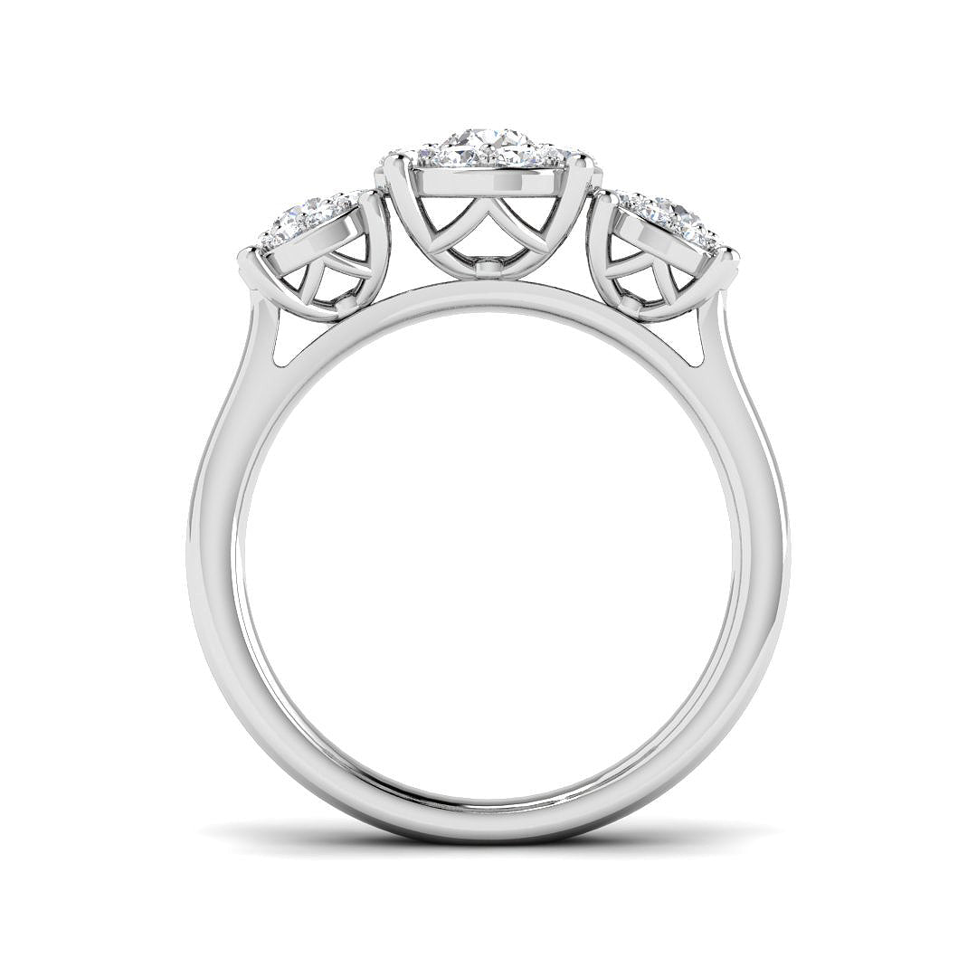 9ct White Gold 0.74ct G I1 Diamond Ring