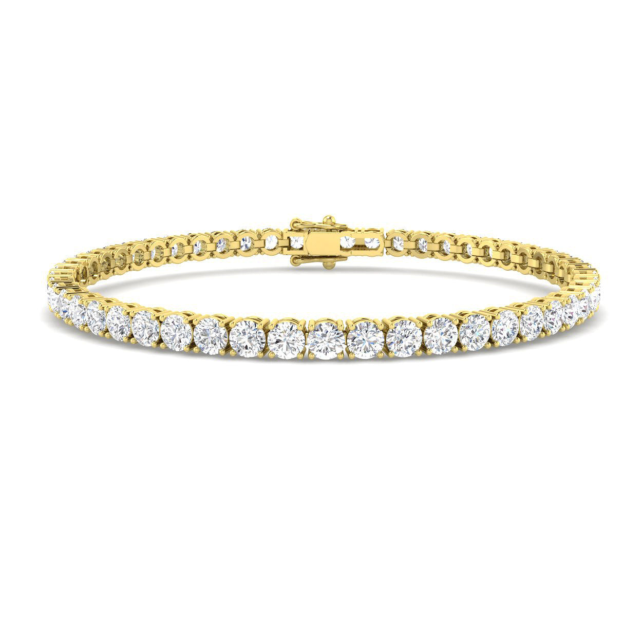 18ct Yellow Gold 7.65ct Laboratory Grown CVD Bracelet