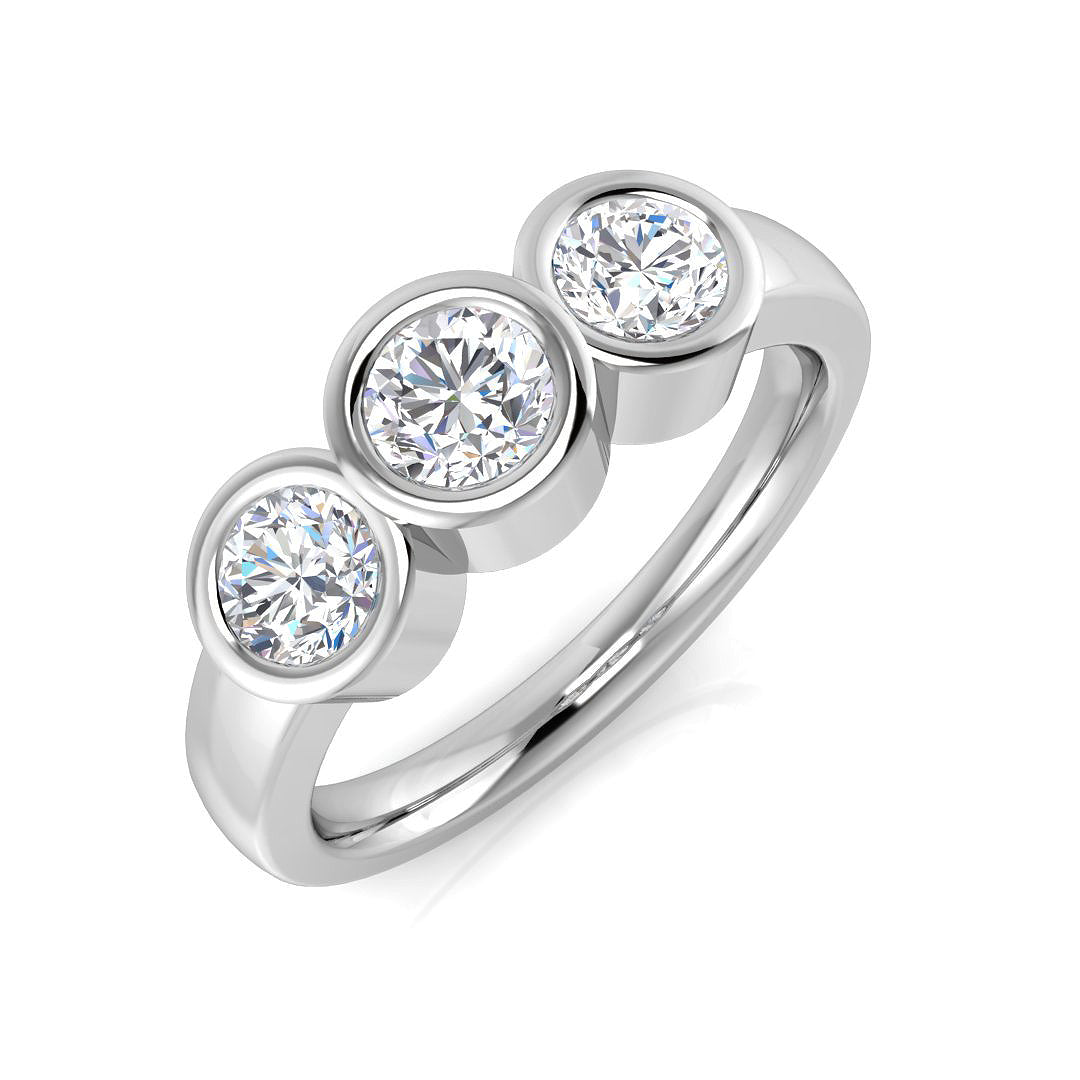 9ct White Gold 1.00ct Laboratory Grown CVD Ring