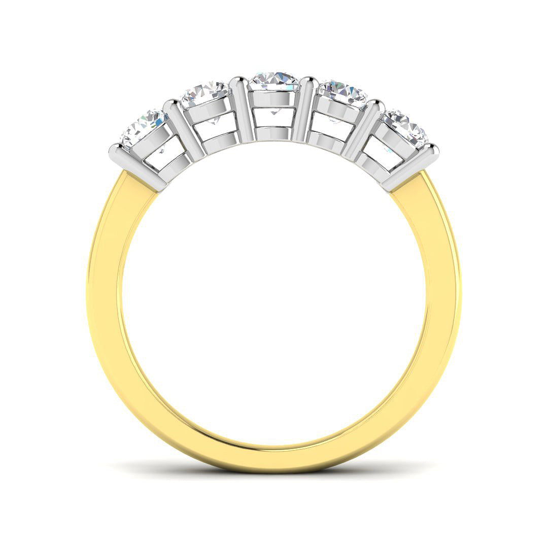 9ct Two-Tone Gold 0.95ct Laboratory Grown CVD Ring