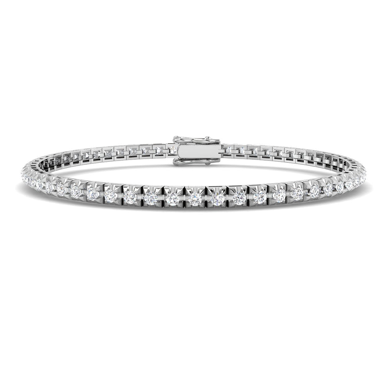 9ct White Gold 1.95ct G I1 Diamond Bracelet