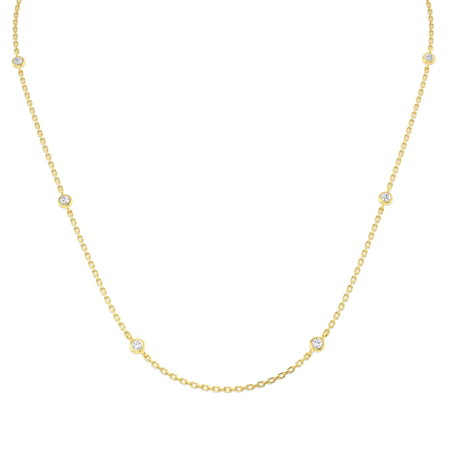 18ct Yellow Gold 2.39ct G SI1 Diamond Necklace