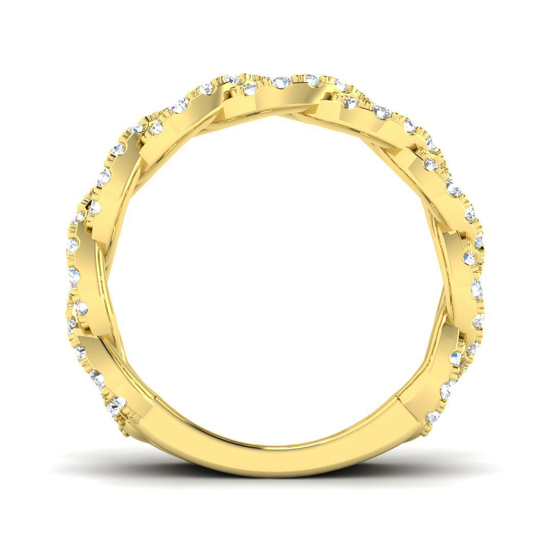 9ct Yellow Gold 0.95ct Laboratory Grown CVD Ring