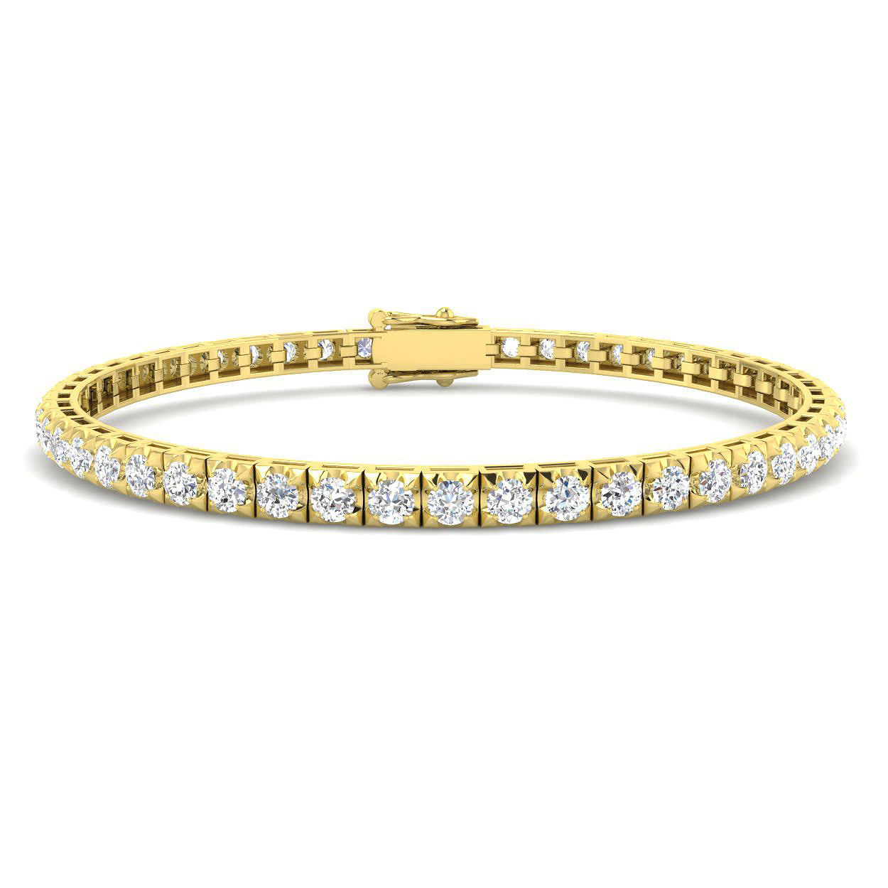 9ct Yellow Gold 3.02ct G SI2 Diamond Bracelet