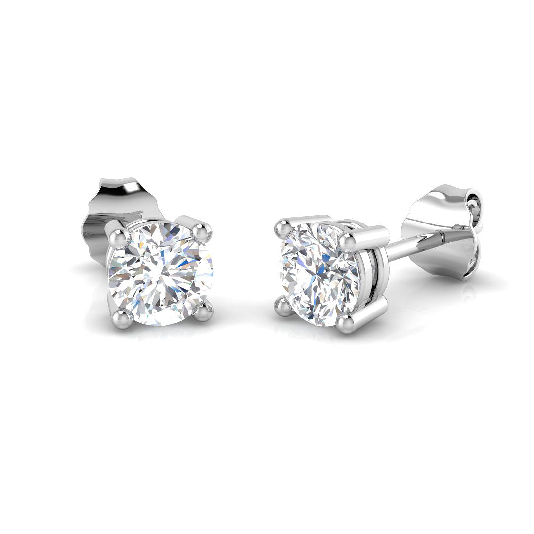 9ct White Gold 1.05ct Laboratory Grown CVD Earrings