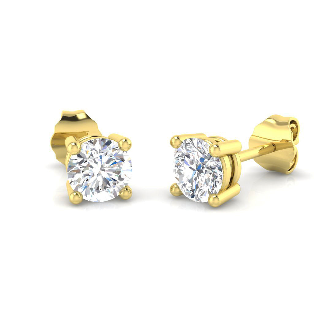 9ct Yellow Gold 1.05ct Laboratory Grown CVD Earrings