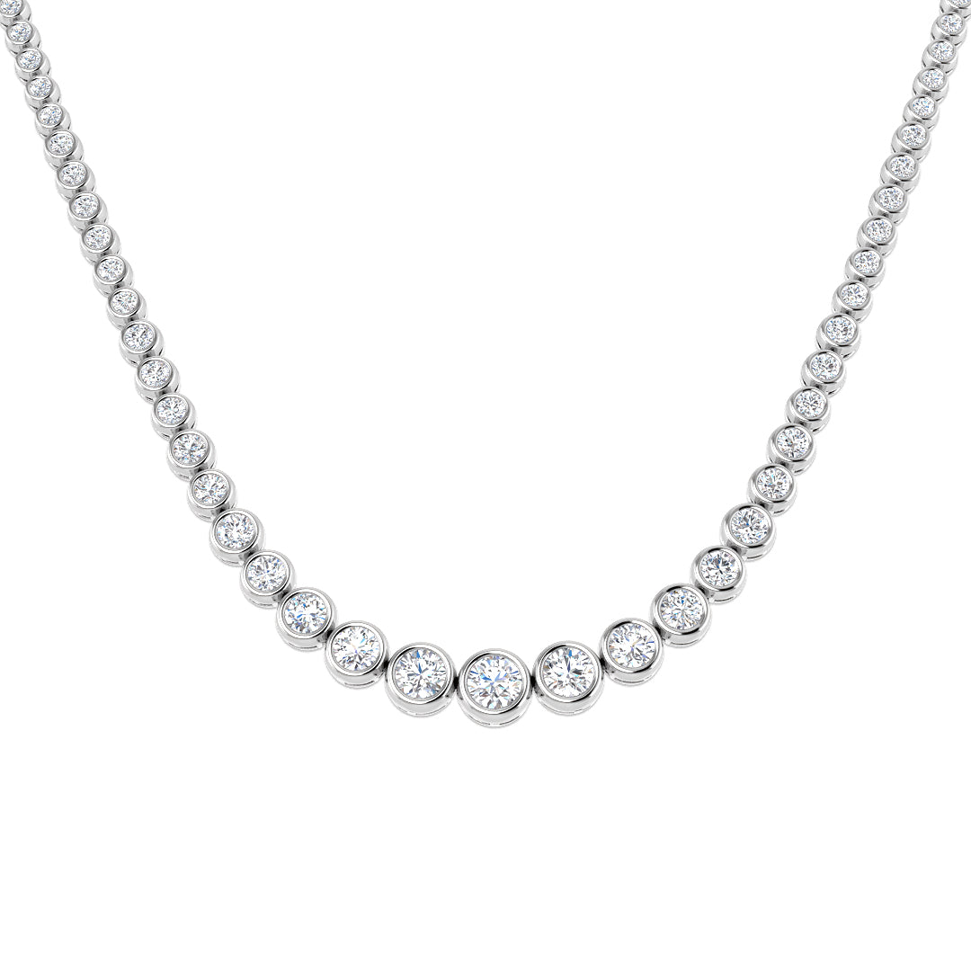 9ct White Gold 10.00ct Laboratory Grown CVD Necklace