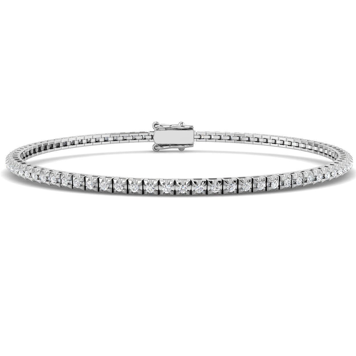 9ct White Gold 0.95ct G I1 Diamond Bracelet