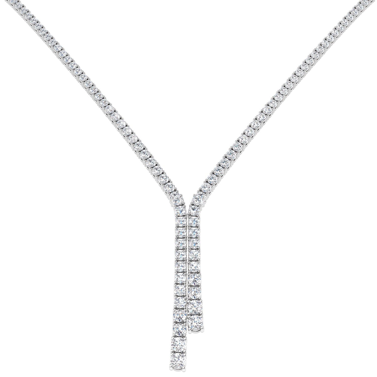 9ct White Gold 7.64ct Laboratory Grown CVD Necklace