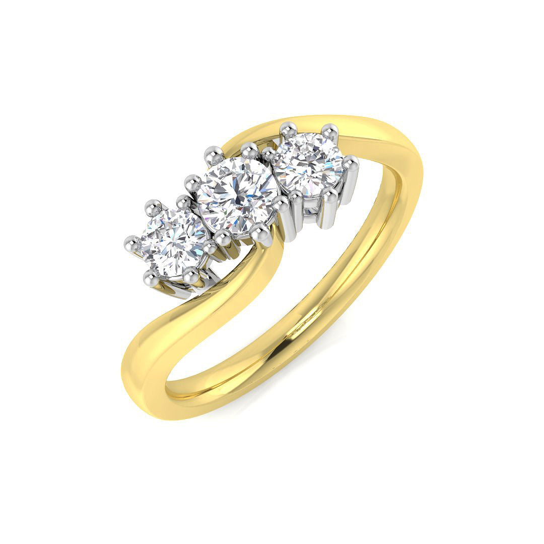9ct Two-Tone Gold 0.53ct Laboratory Grown CVD Ring