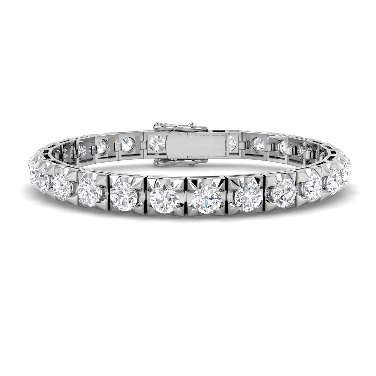 18ct White Gold 10.87ct G SI2 Diamond Bracelet
