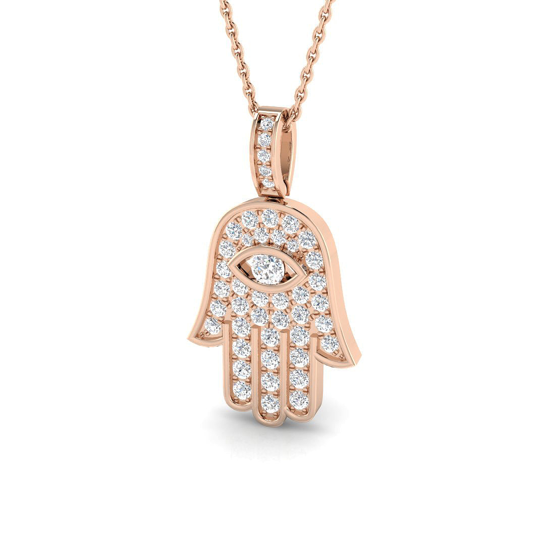 9ct Rose Gold 0.58ct Laboratory Grown CVD Pendant