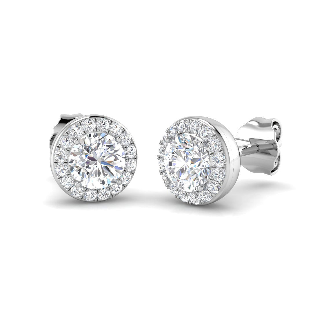 9ct White Gold 1.21ct Laboratory Grown CVD Earrings