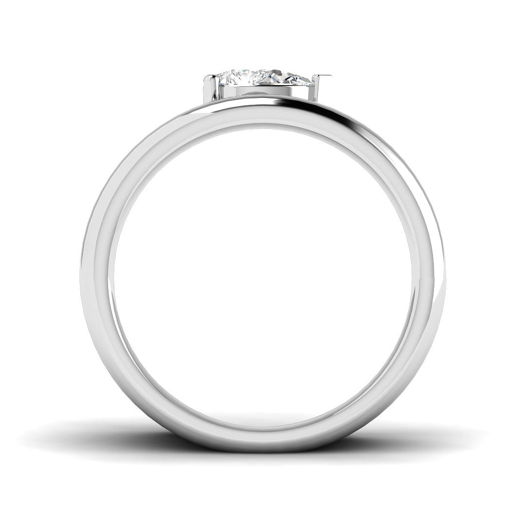 9ct White Gold 0.50ct Laboratory Grown CVD Ring