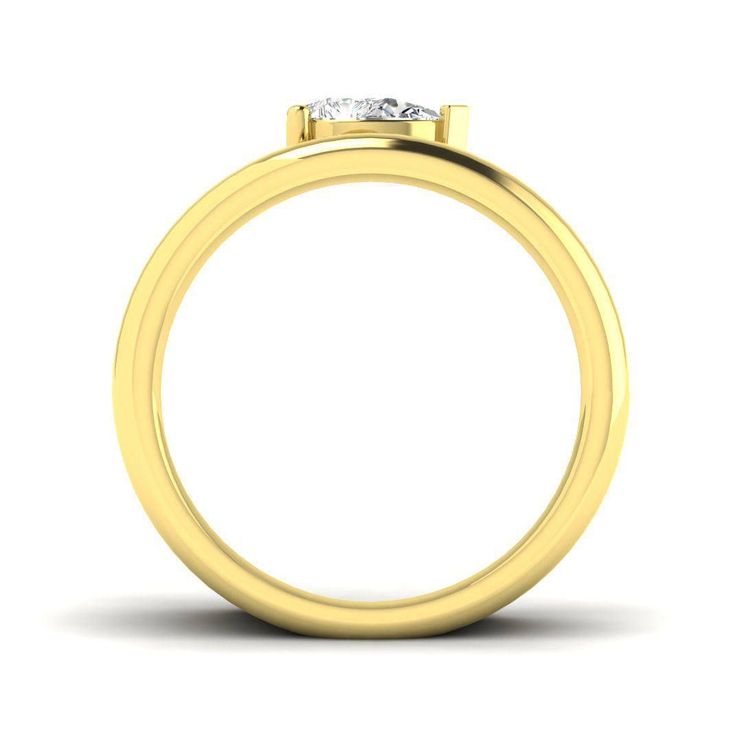 9ct Yellow Gold 0.50ct Laboratory Grown CVD Ring