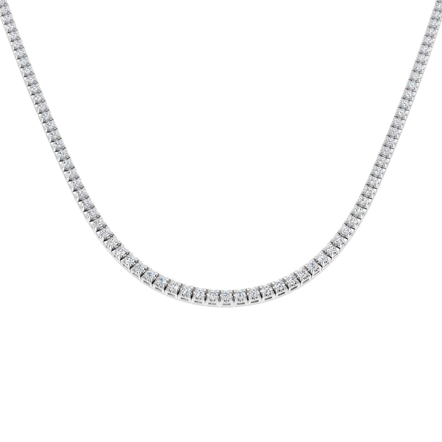 9ct White Gold 1.98ct G SI2 Diamond Necklace
