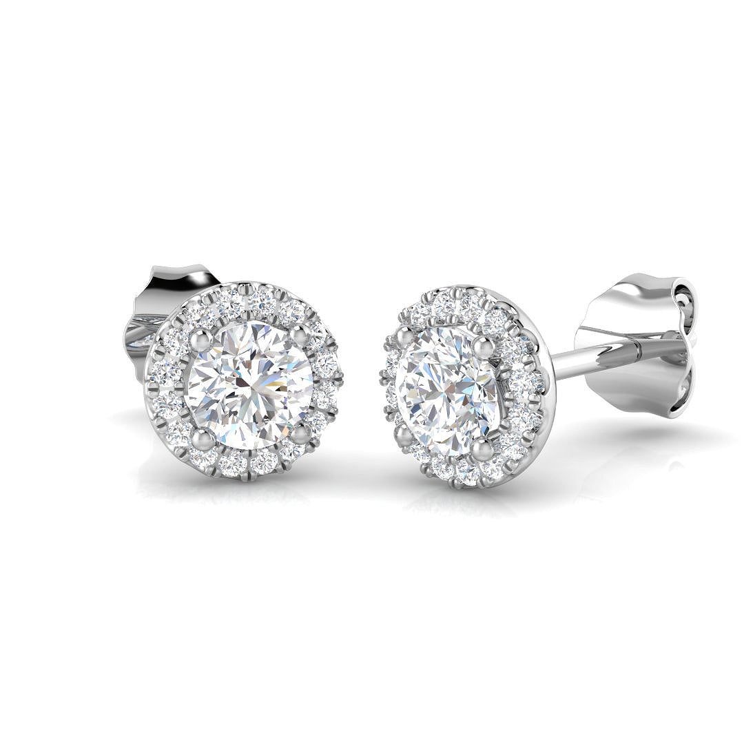 18ct White Gold 0.57ct G SI2 Diamond Earrings