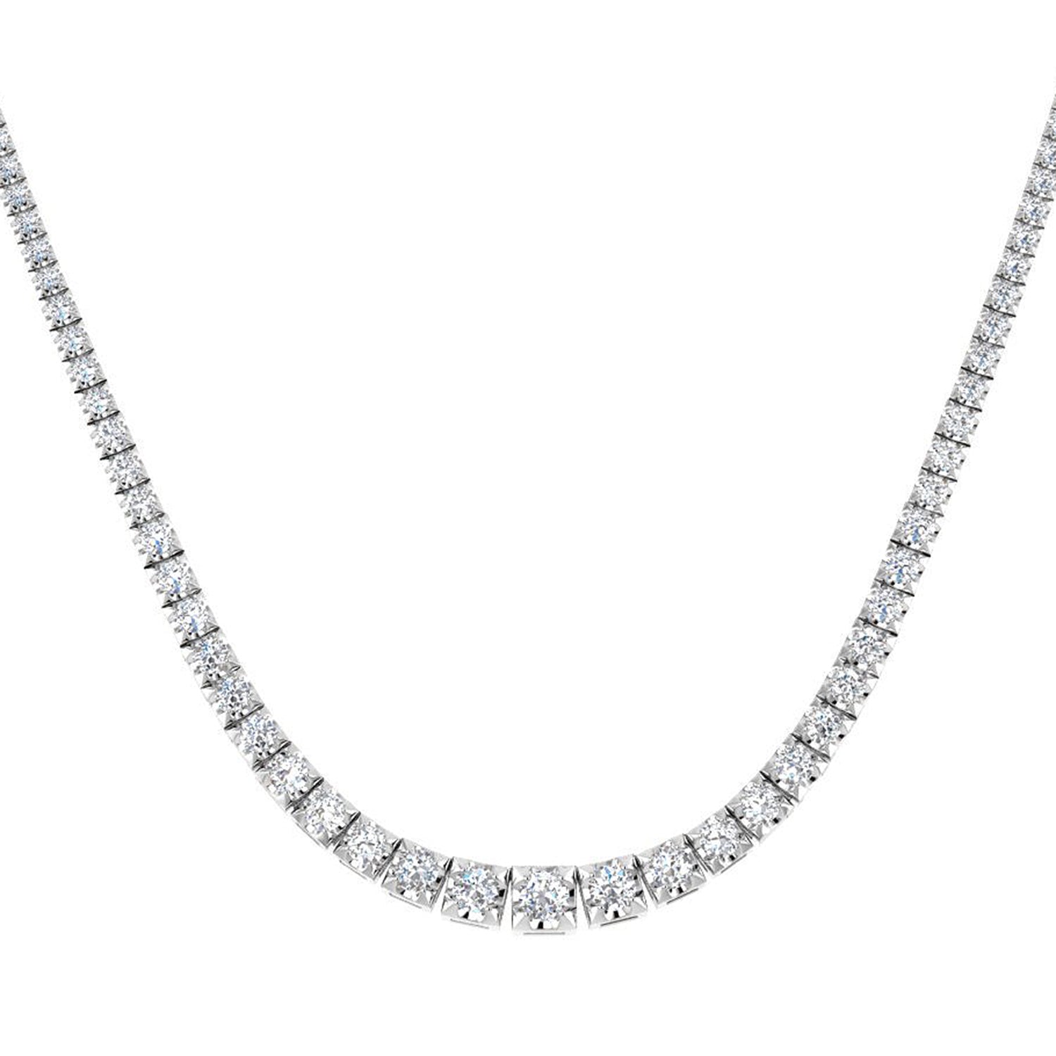 18ct White Gold 3.88ct G SI2 Diamond Necklace