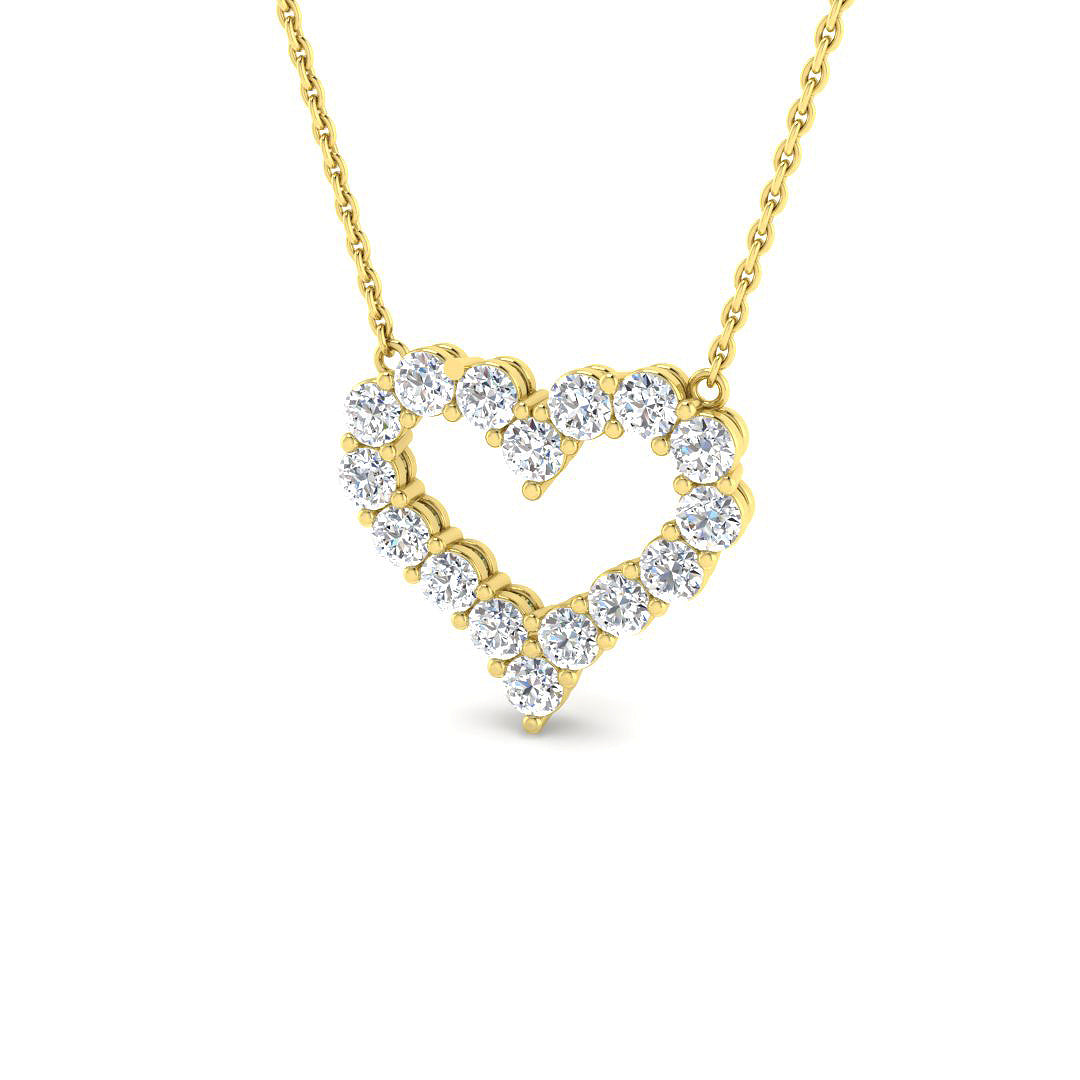 9ct Yellow Gold 0.94ct Laboratory Grown CVD Pendant