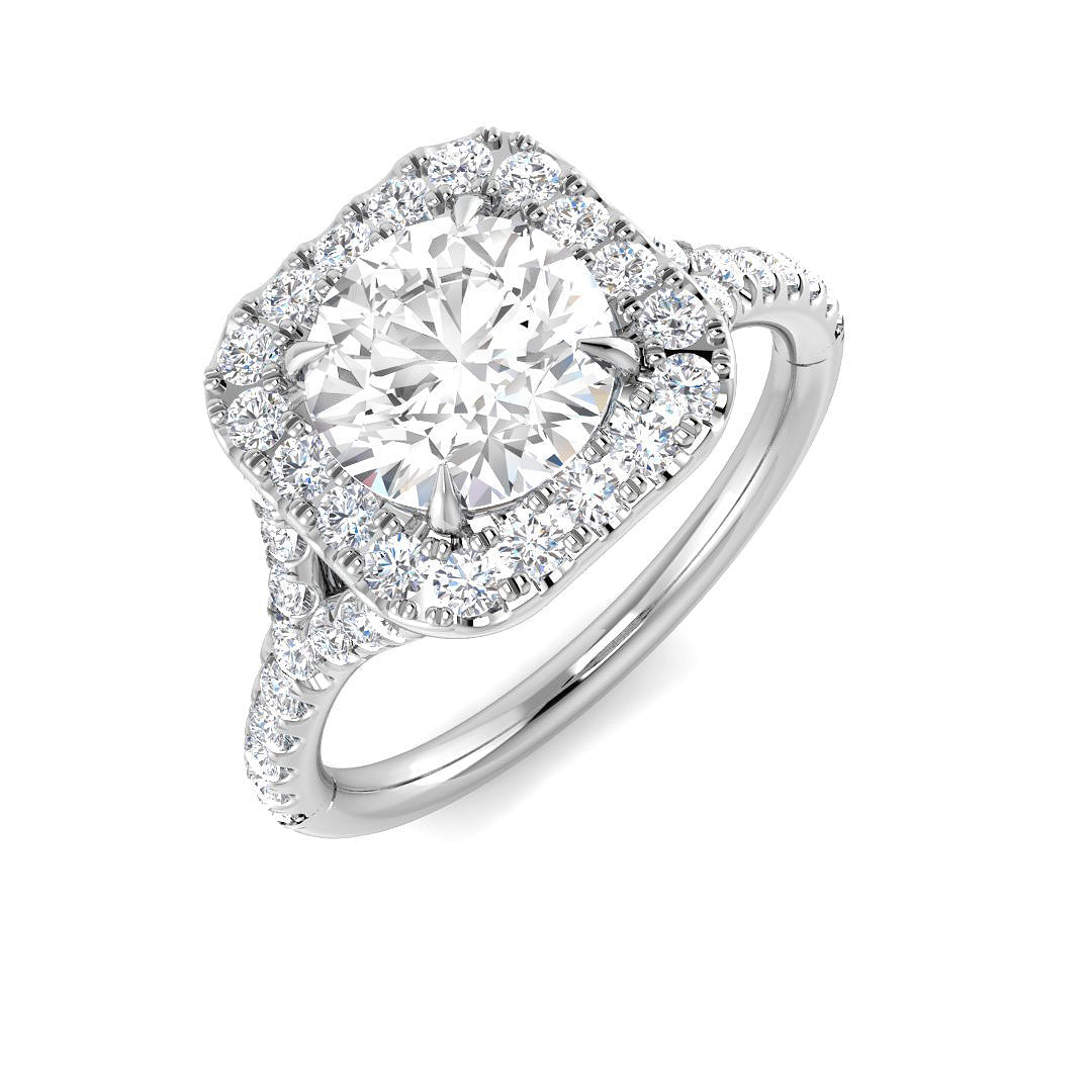9ct White Gold 2.04ct Laboratory Grown CVD Ring