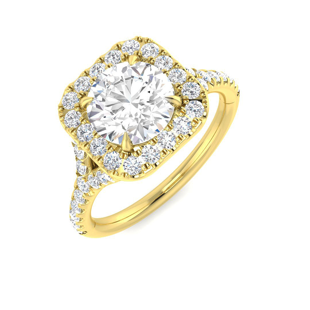 9ct Yellow Gold 2.04ct Laboratory Grown CVD Ring
