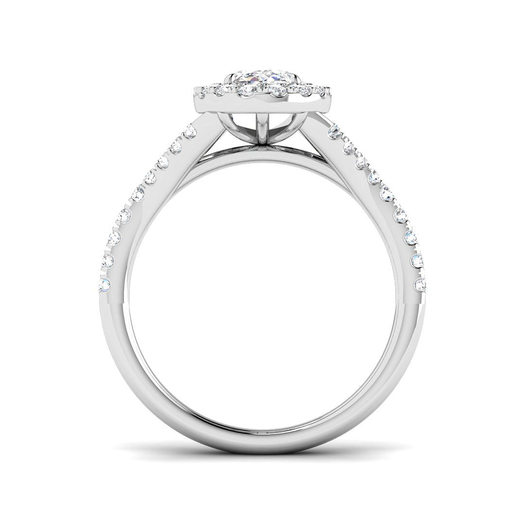 9ct White Gold 1.16ct Laboratory Grown CVD Ring