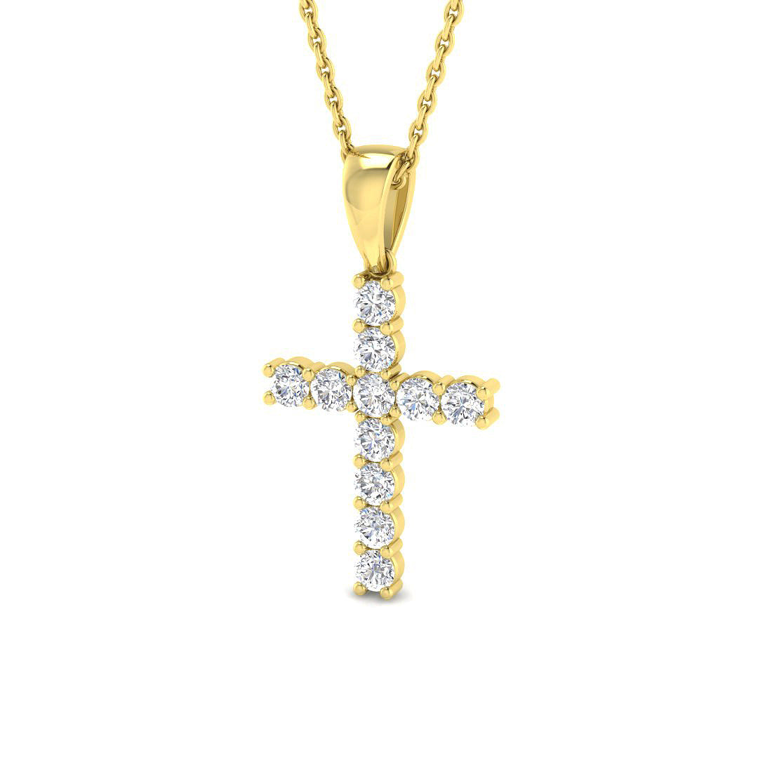 9ct Yellow Gold 0.49ct G SI2 Diamond Pendant