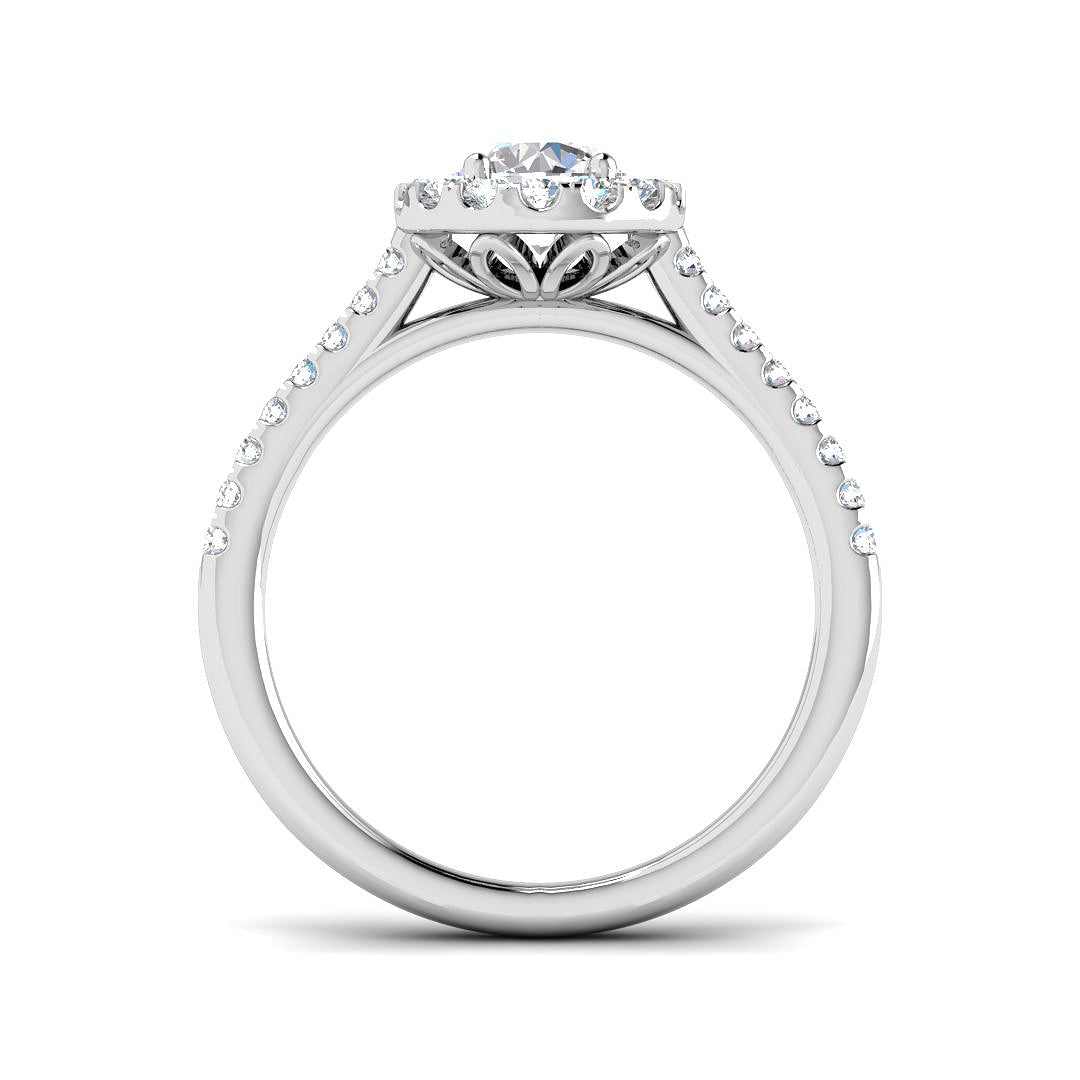 9ct White Gold 0.89ct Laboratory Grown CVD Ring