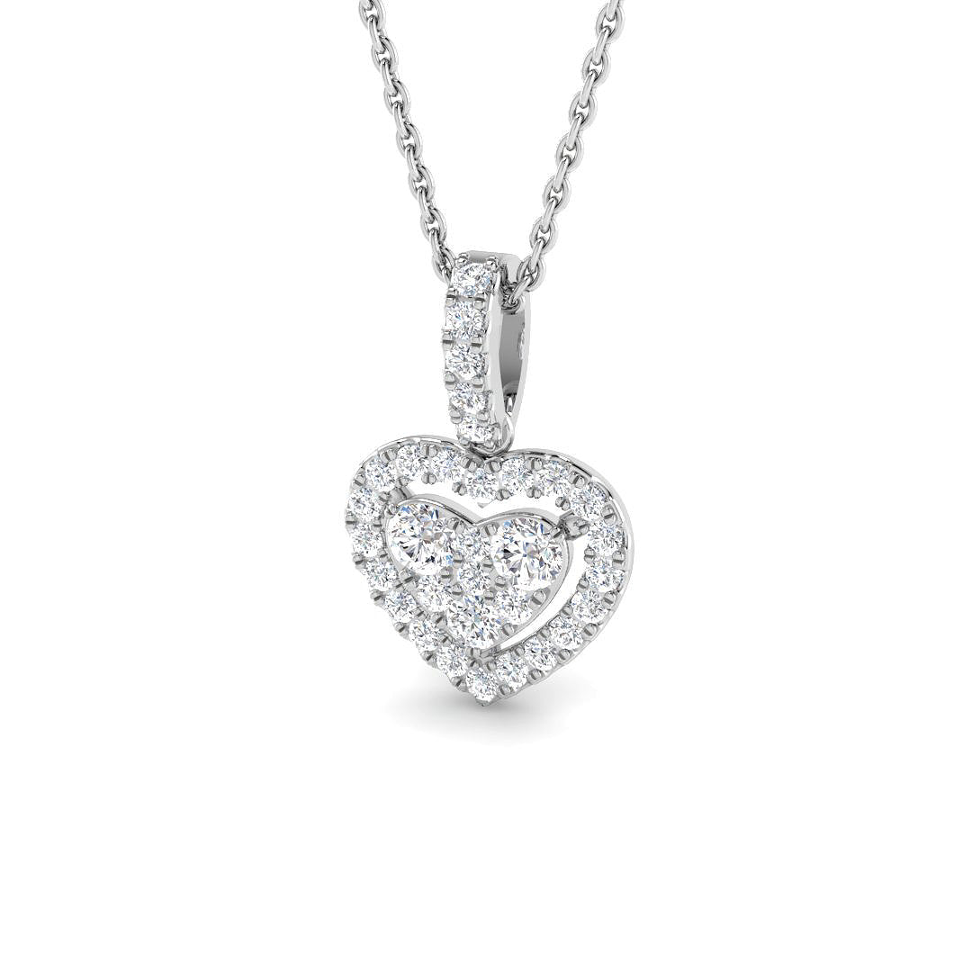 9ct White Gold 0.44ct Laboratory Grown CVD Pendant