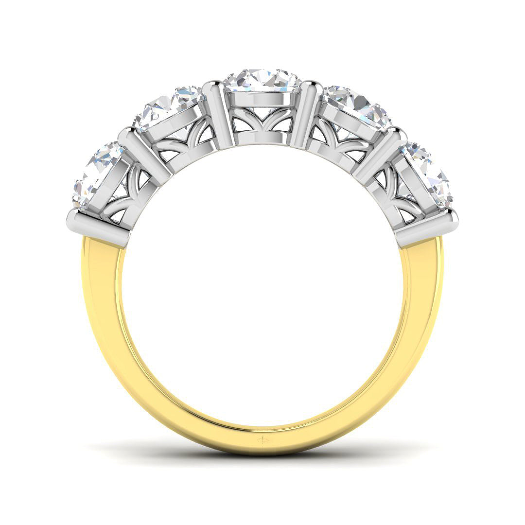 18ct Two-Tone Gold 3.88ct Laboratory Grown CVD Ring